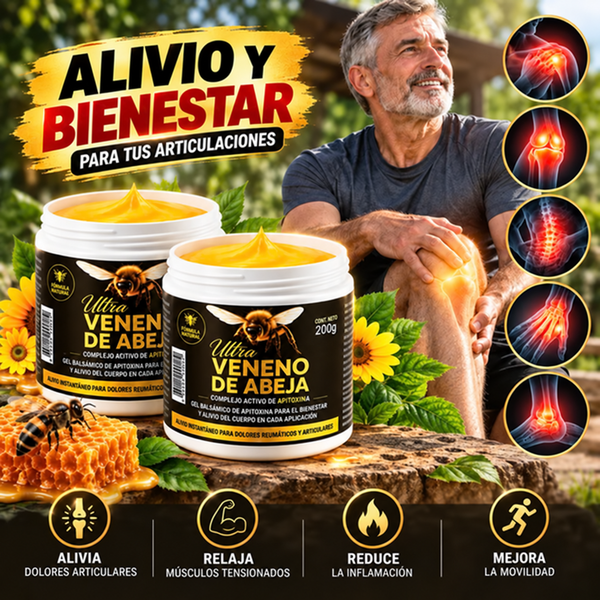Crema de Veneno de Abejas para las Articulaciones - ¡OFERTA 2X1! - Vivir sin Molestias o Dolores es Posible