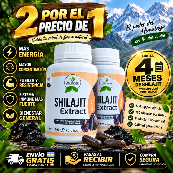 Shilajit Puro 120 cápsulas - envío gratis a CABA y AMBA